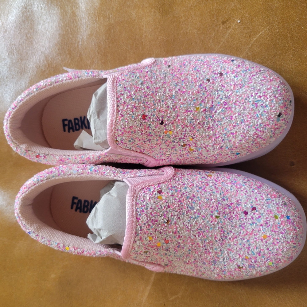 Fabkids Pink Confetti Canvas Sneakers